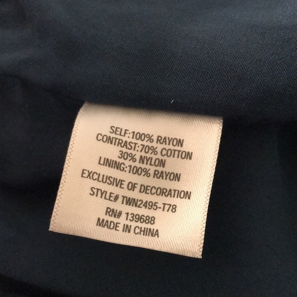 Blue Rain Embellished Lace Embroidered Top Size L - Picture 4 of 5